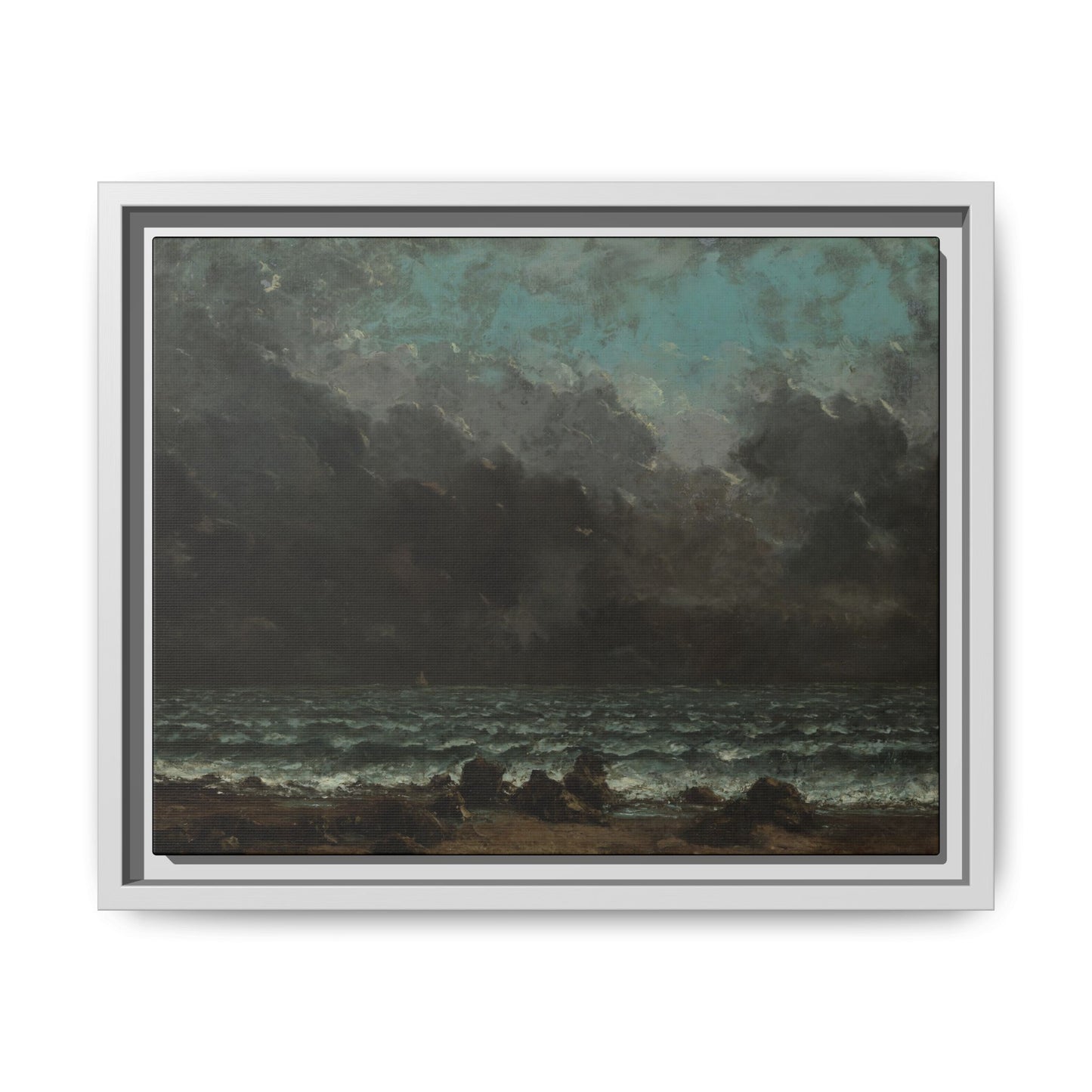 Courbet, Gustave - The Sea (1865) - Matte Canvas, Framed