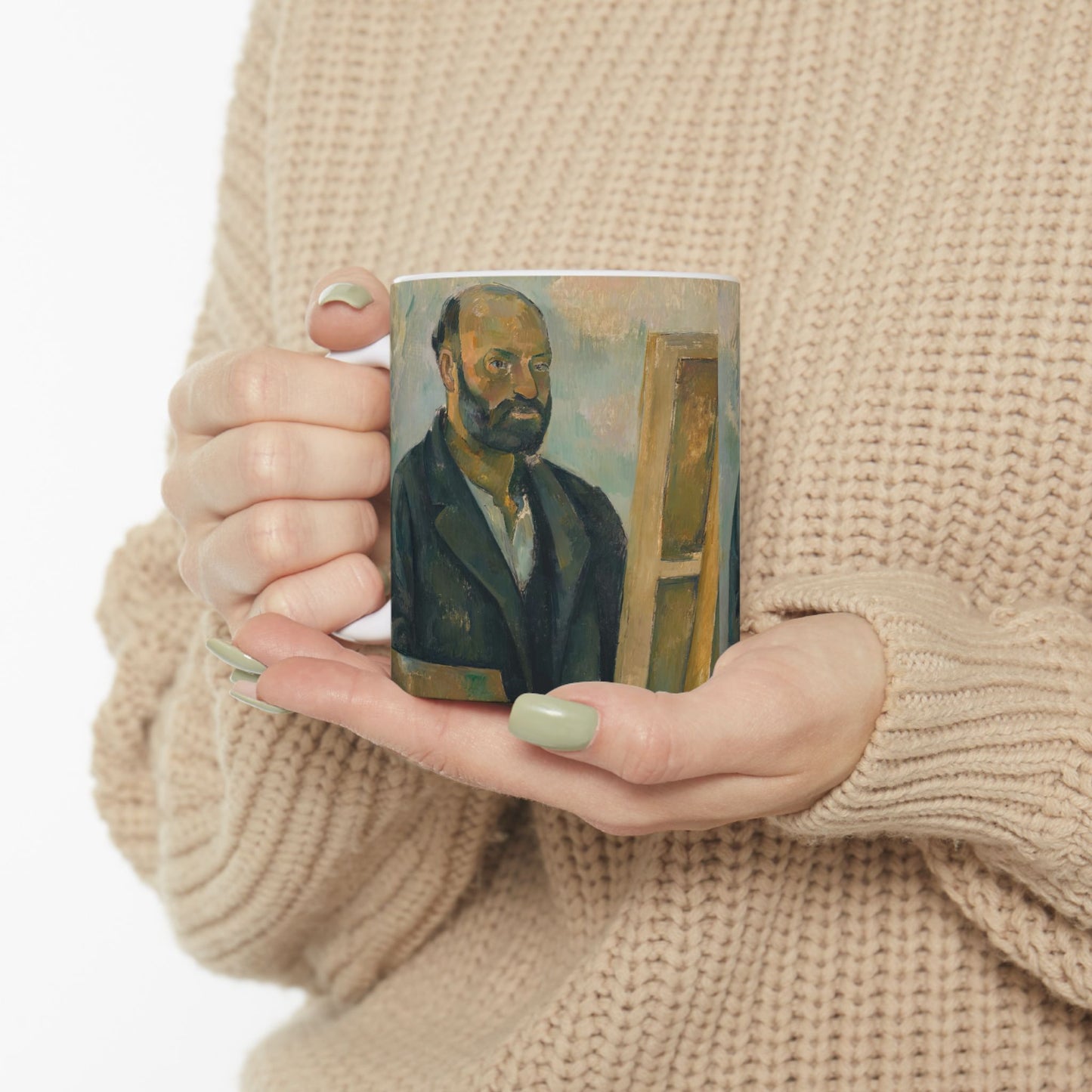 Cézanne, Paul - Portrait of the Artist with a Palette (1890) - Ceramic Mug