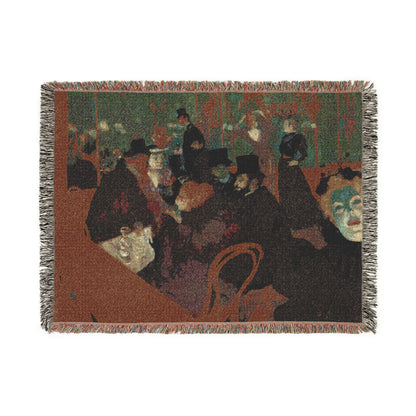 Toulouse-Lautrec, Henri - At the Moulin Rouge (1892) - Woven Blanket