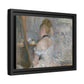 Morisot, Berthe - Woman at Her Toilette (1880) - Matte Canvas, Framed