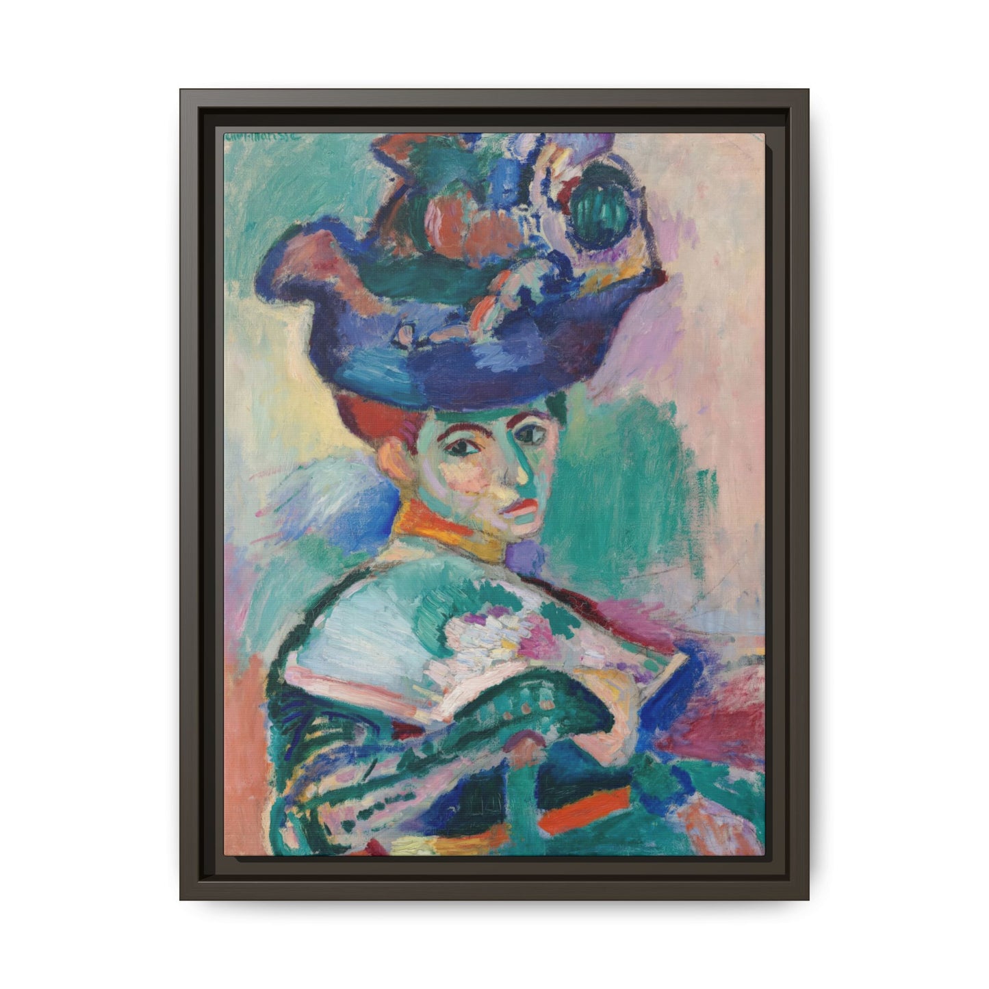 Matisse, Henri - Woman with a Hat (1905) - Matte Canvas, Framed