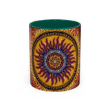 Solar Disc Mandala - Colorful Accent Mugs