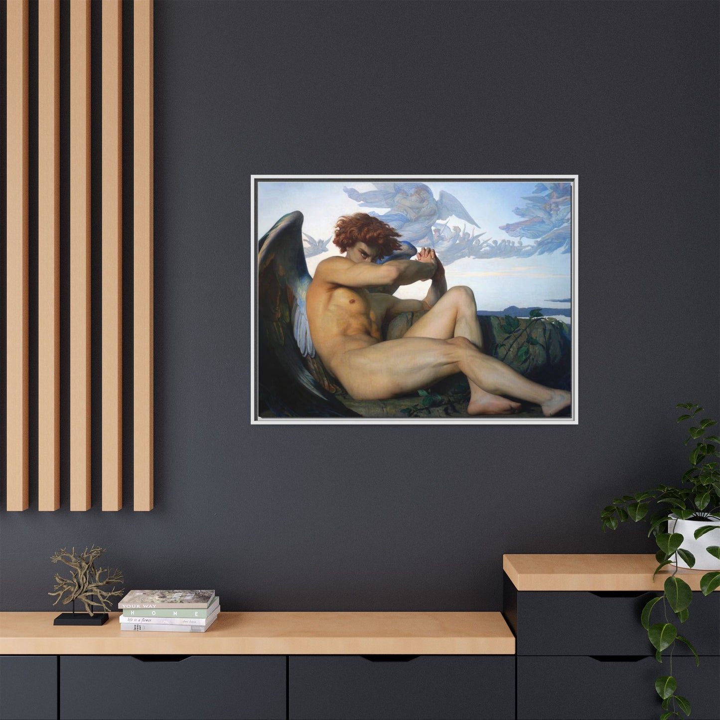 Cabanel, Alexandre - The Fallen Angel (1847) - Matte Canvas, Framed
