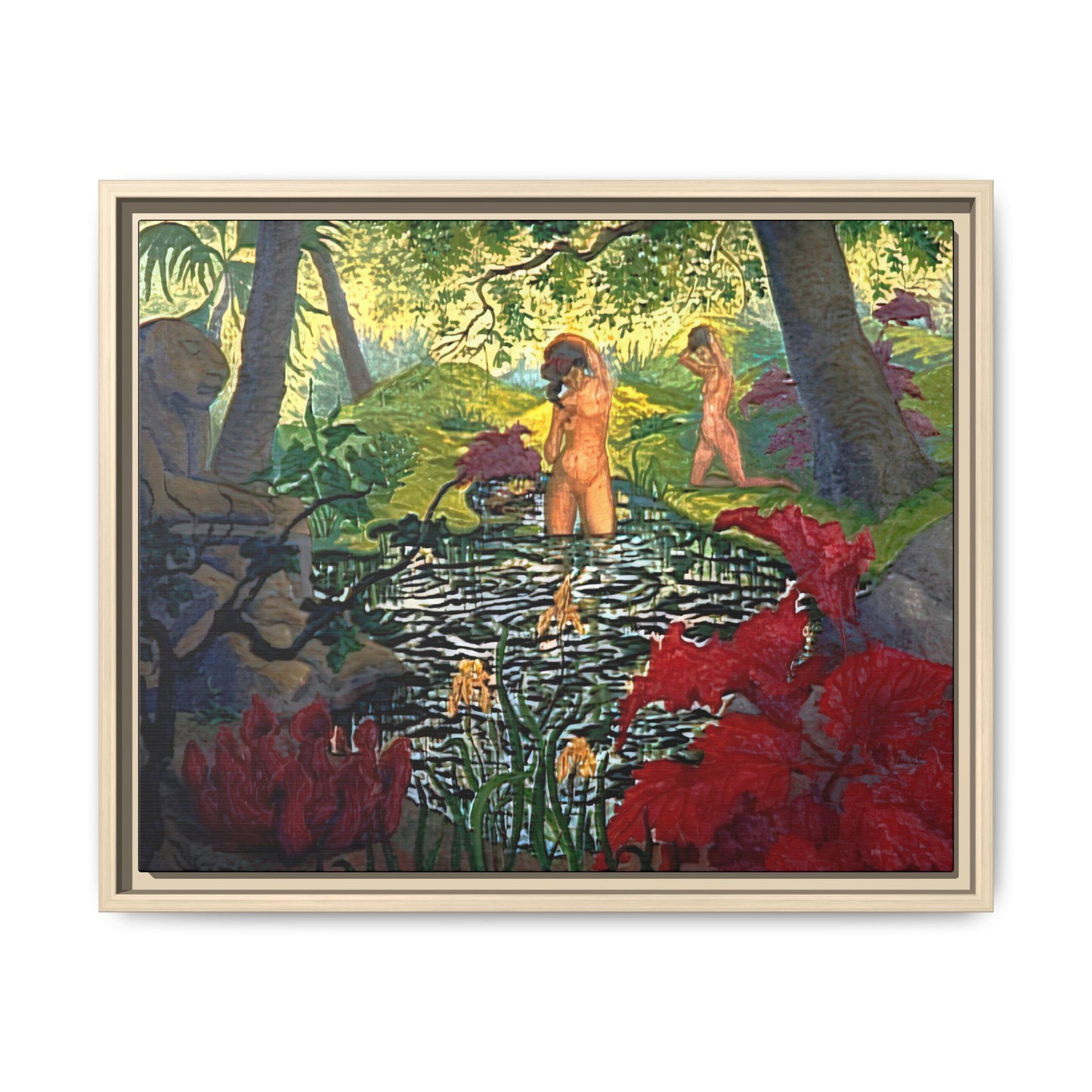 Ranson, Paul - The Lotus Bather (1906) - Matte Canvas, Framed