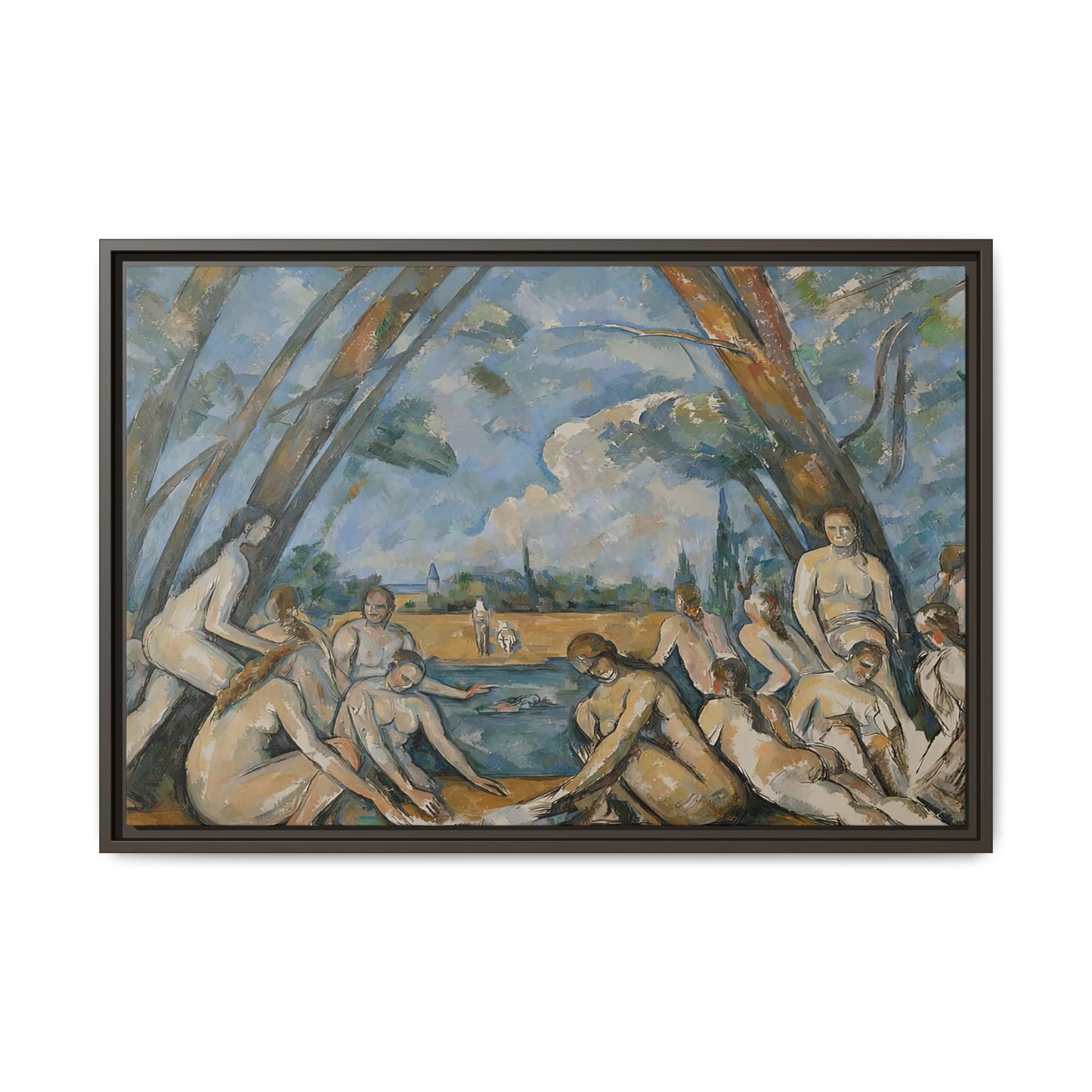 Cézanne, Paul - The Large Bathers (1906) - Matte Canvas, Framed