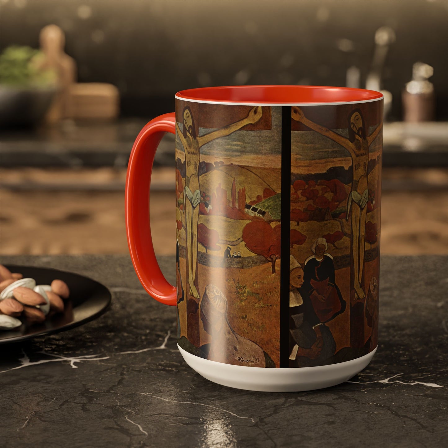Gauguin, Paul - The Yellow Christ (1889) - Colorful Accent Mugs