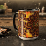 Lion Summer Mandala - Colorful Accent Mugs