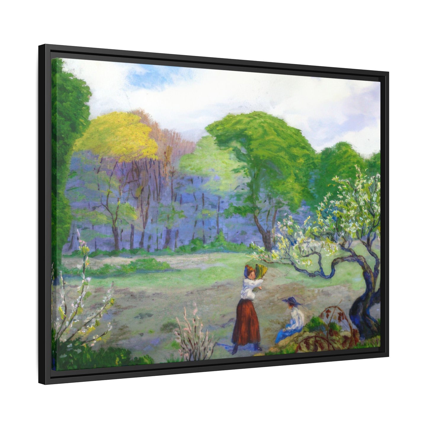 Ranson, Paul - Picking Flowers (1890) - Matte Canvas, Framed