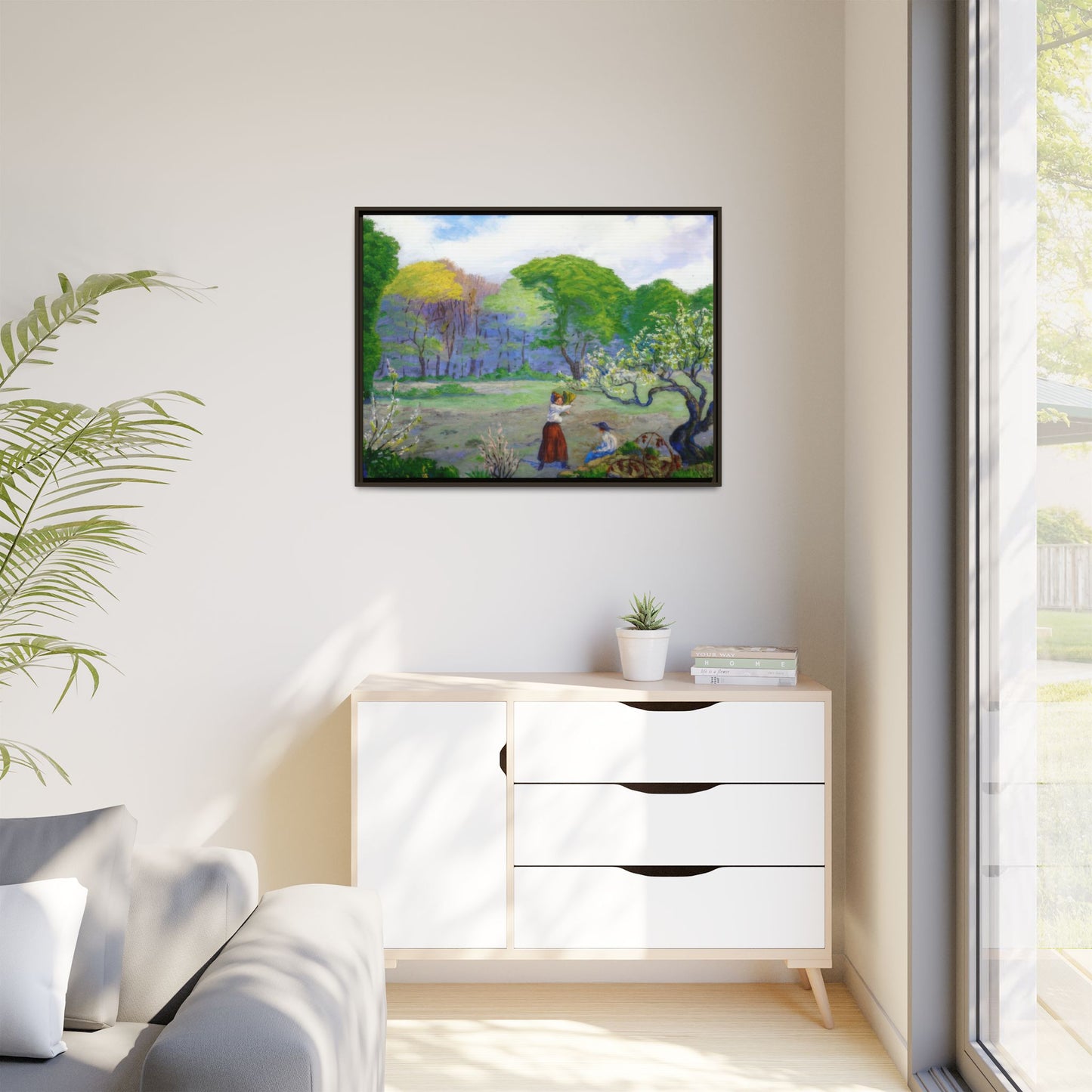 Ranson, Paul - Picking Flowers (1890) - Matte Canvas, Framed