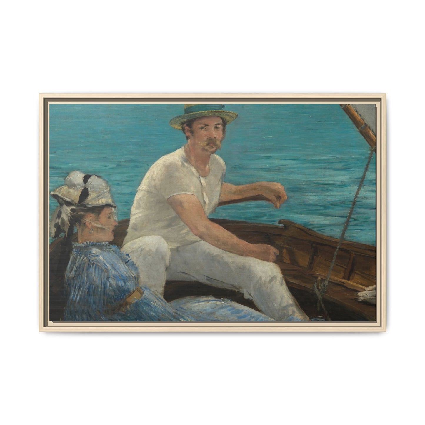 Manet, Édouard - Boating (1874) - Matte Canvas, Framed