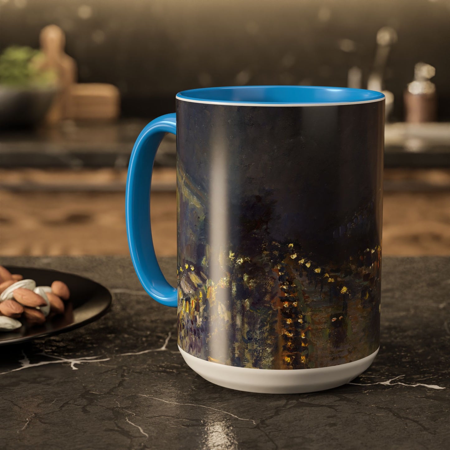 Pissarro, Camille - The Boulevard Montmartre At Night (1897) - Colorful Accent Mugs