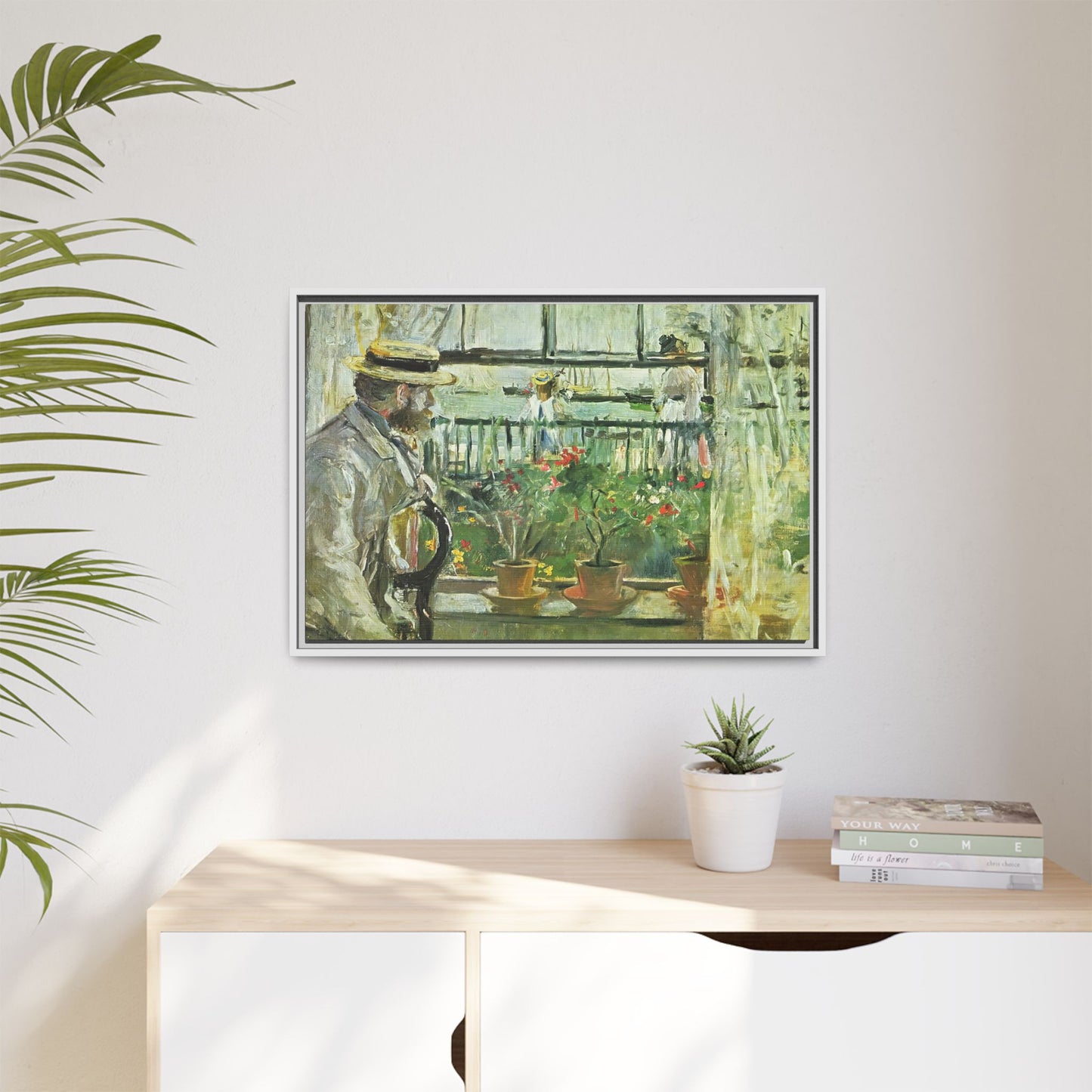 Morisot, Berthe - Eugene Manet on the Isle of Wight (1875) - Matte Canvas, Framed