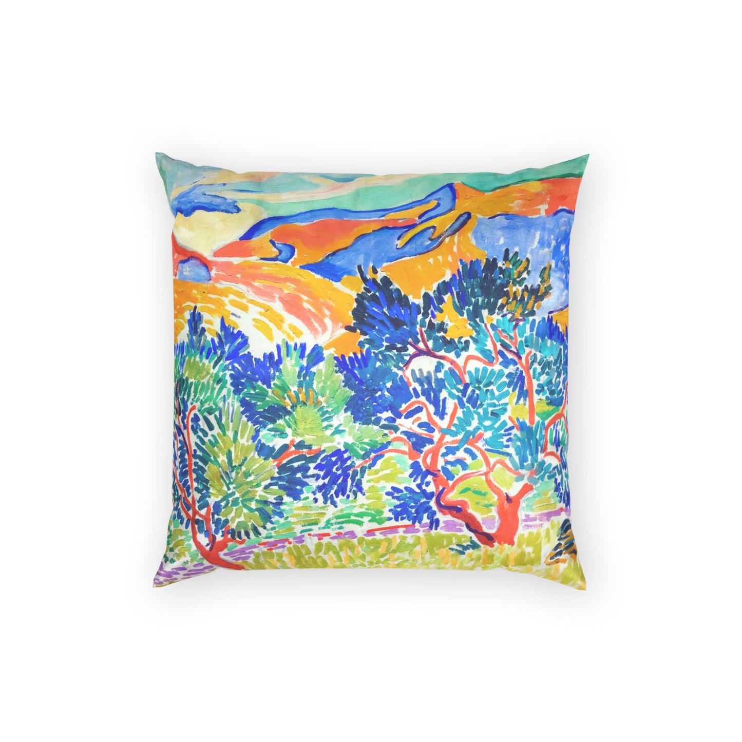 Derain, André - Mountains at Collioure (1905) - Poly Velvet Pillow