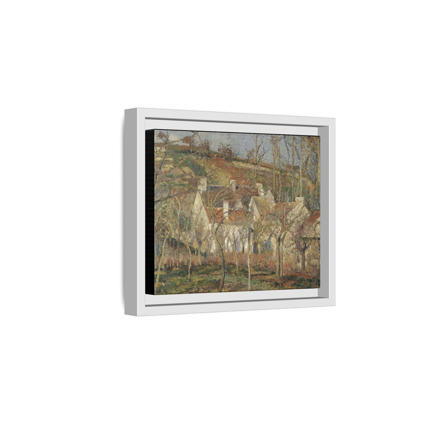 Pissarro, Camille - Red Roofs, Corner of a Village in Winter (1877) - Matte Canvas, Framed