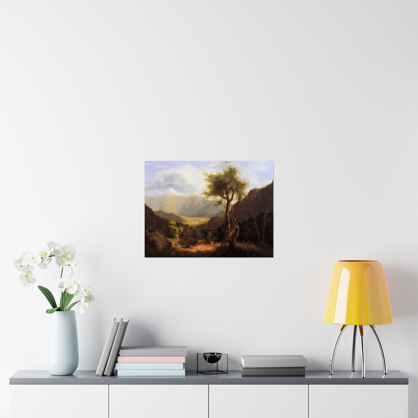 Cole. Thomas - View in the White Mountains (1827)- Satin Posters