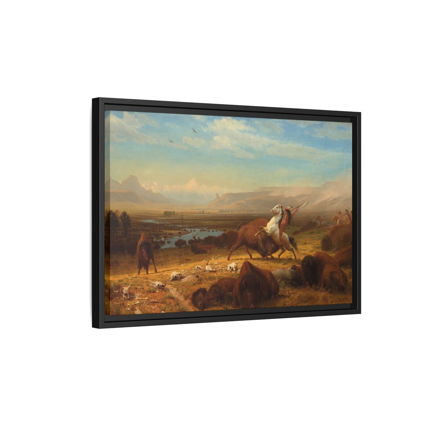 Bierstadt, Albert - The Last of the Buffalo  (1888) - Matte Canvas, Framed