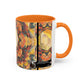 Filiger, Charles - Woman’s Head with Closed Eyes (1893) - Colorful Accent Mugs