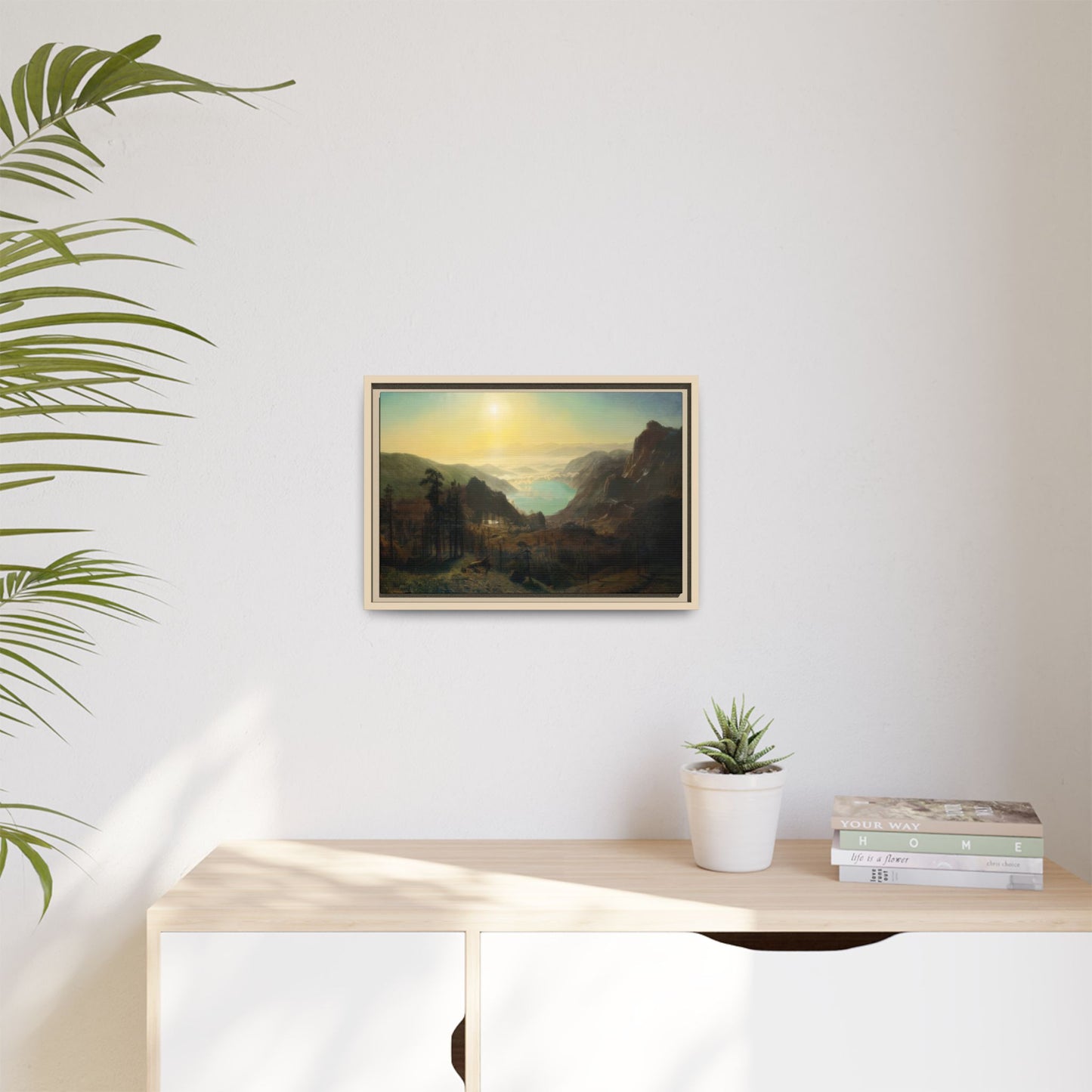 Bierstadt, Albert - Donner Lake from the Summit (1873) - Matte Canvas, Framed