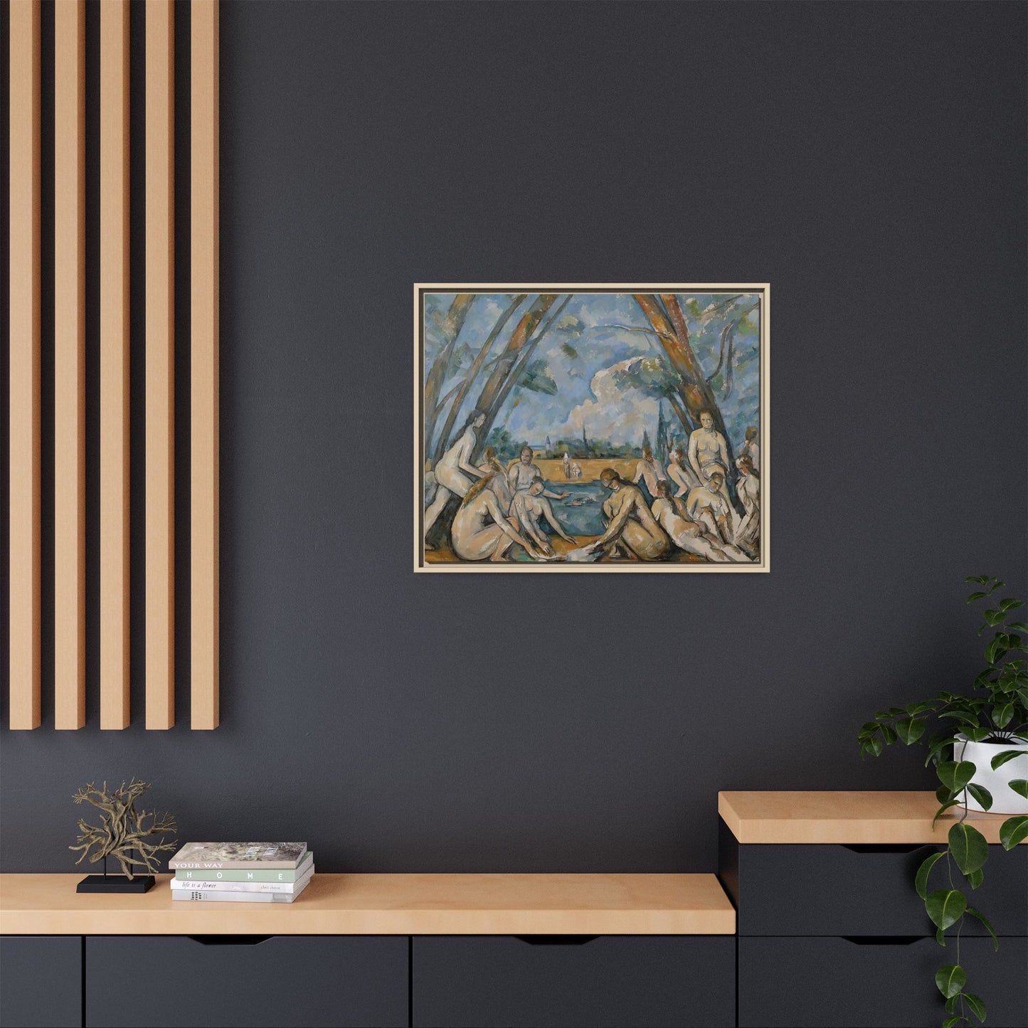 Cézanne, Paul - The Large Bathers (1906) - Matte Canvas, Framed