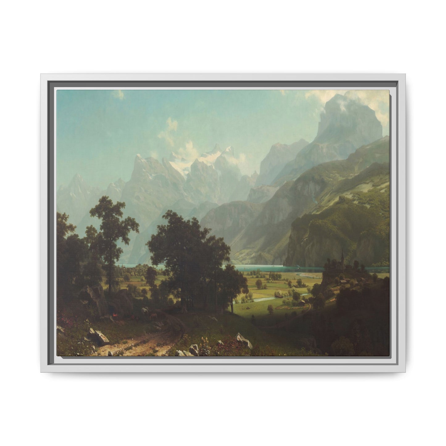 Bierstadt, Albert - Lake Lucerne (1858) - Matte Canvas, Framed