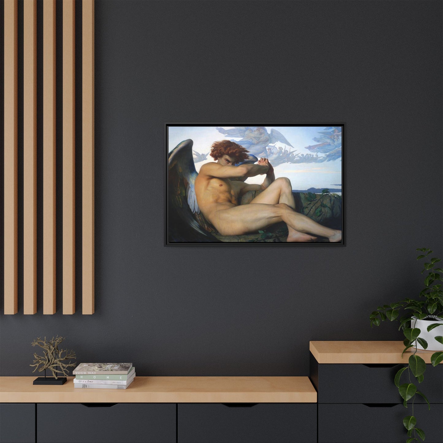 Cabanel, Alexandre - The Fallen Angel (1847) - Matte Canvas, Framed