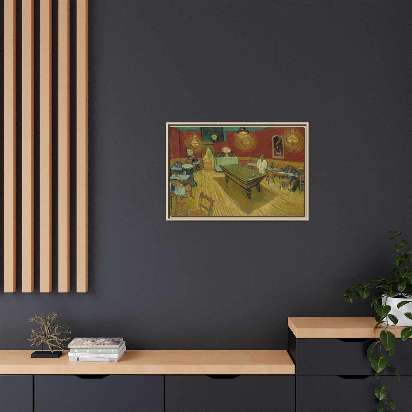 Van Gogh, Vincent - The Night Cafe (1888) - Matte Canvas, Framed