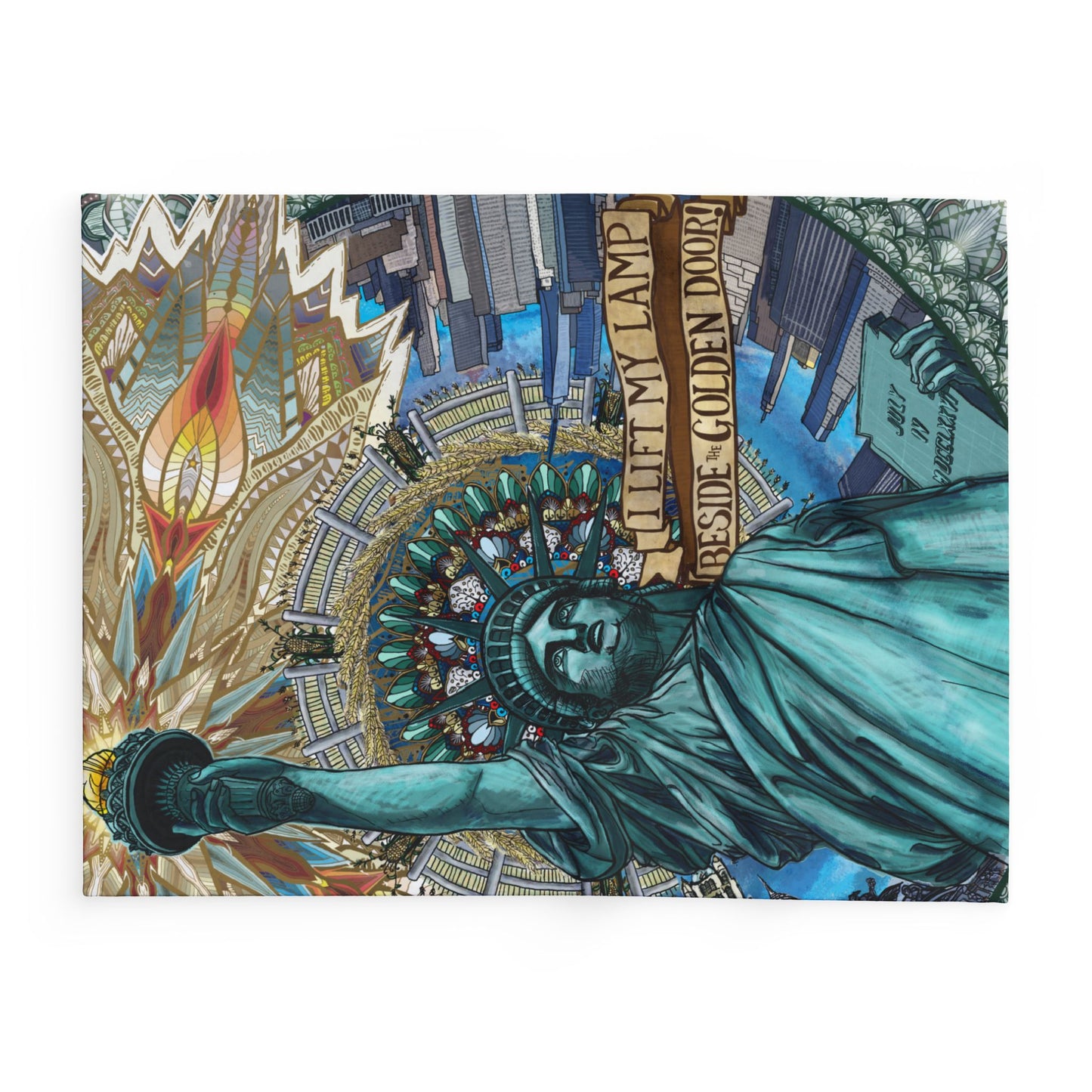 Liberty Mandala - Arctic Fleece Blanket