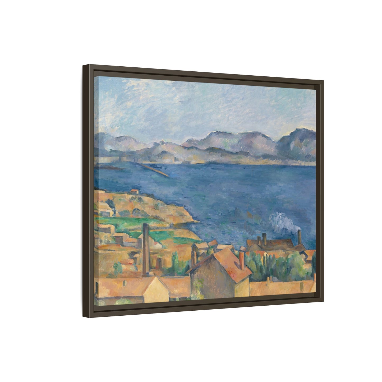Cézanne, Paul - The Bay of Marseille, Seen from L'Estaque (1885) - Matte Canvas, Framed