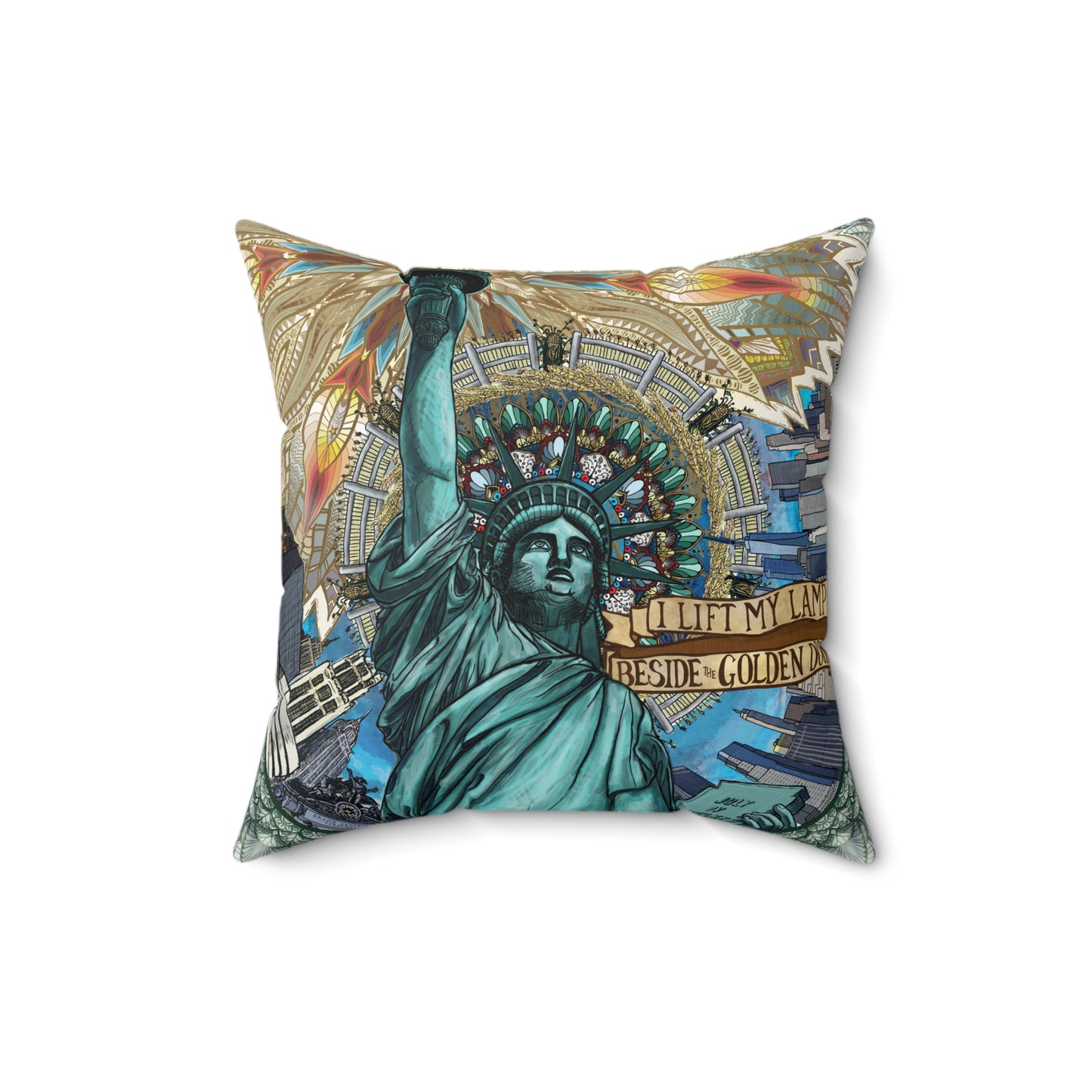 Pacio, Adam - Liberty Mandala - Suede Square Pillow