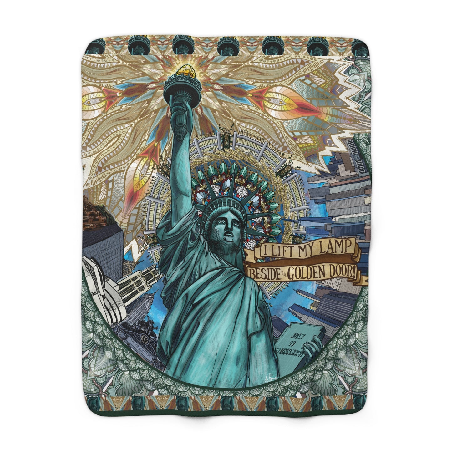 Pacio, Adam - Liberty Mandala - Sherpa Fleece Blanket