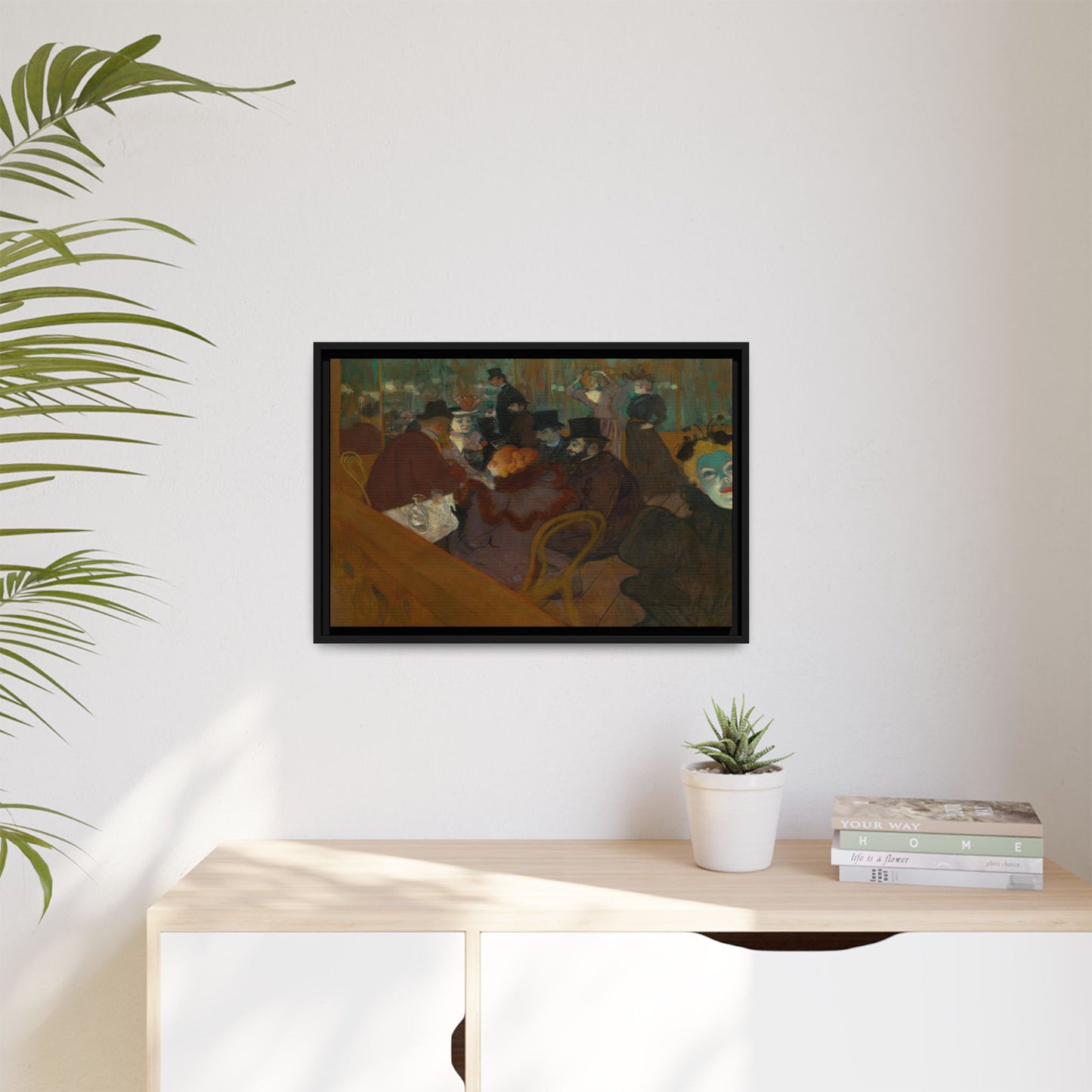Toulouse-Lautrec, Henri - At the Moulin Rouge (1892) - Matte Canvas, Framed