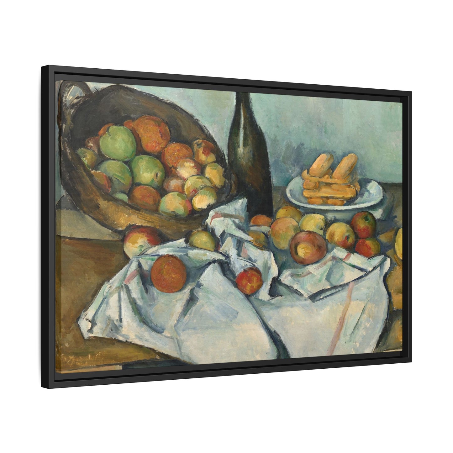Cézanne, Paul - Basket of Apples (1893) - Matte Canvas, Framed