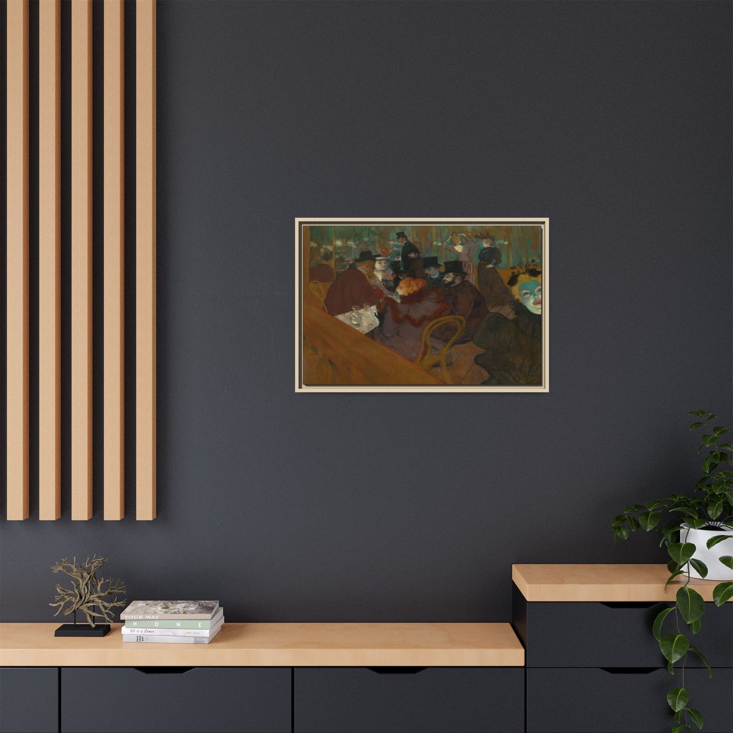 Toulouse-Lautrec, Henri - At the Moulin Rouge (1892) - Matte Canvas, Framed