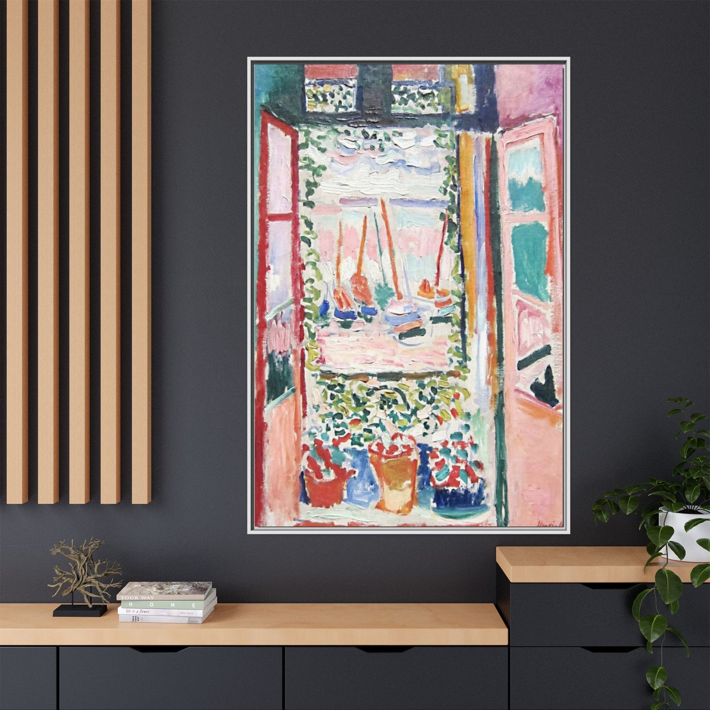 Matisse, Henri - Open Window, Collioure (1905) - Matte Canvas, Framed