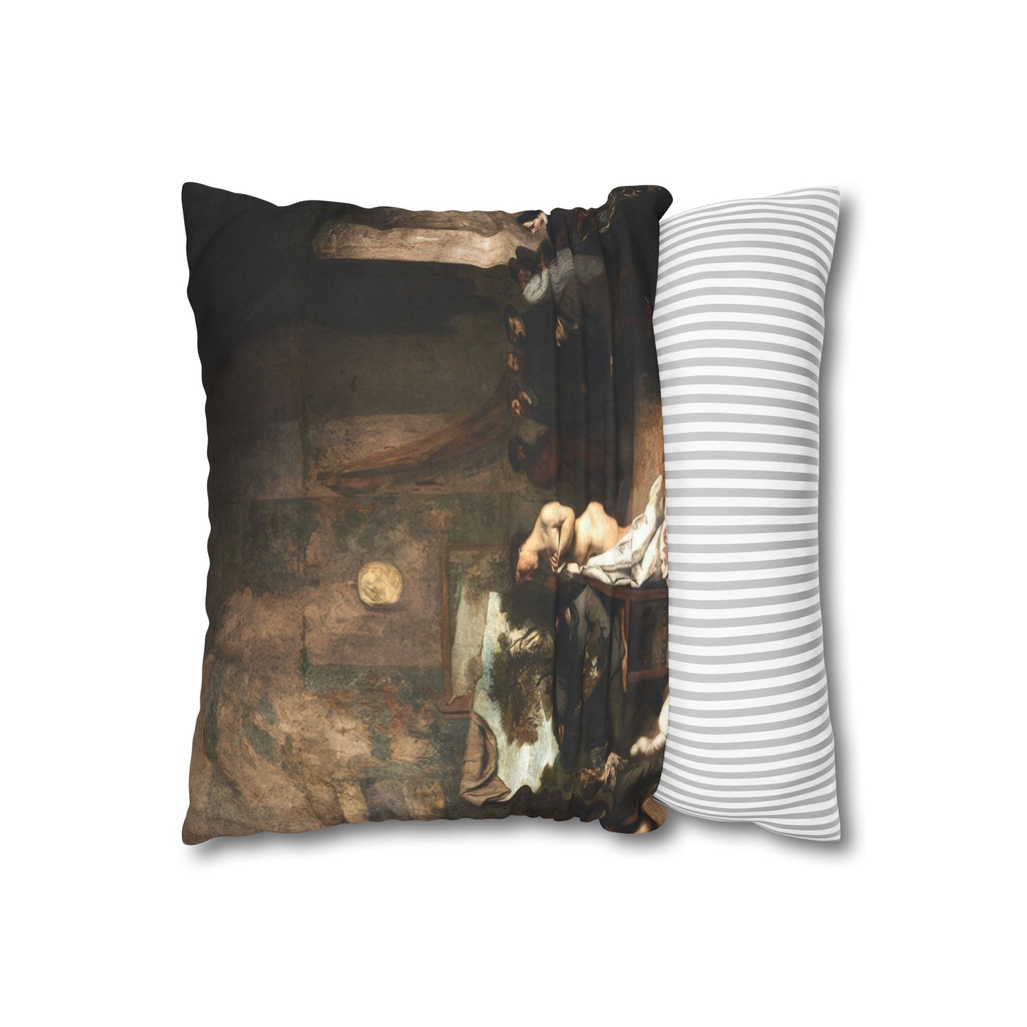Courbet, Gustave - The Painter’s Studio (1855) - Suede Square Pillowcase