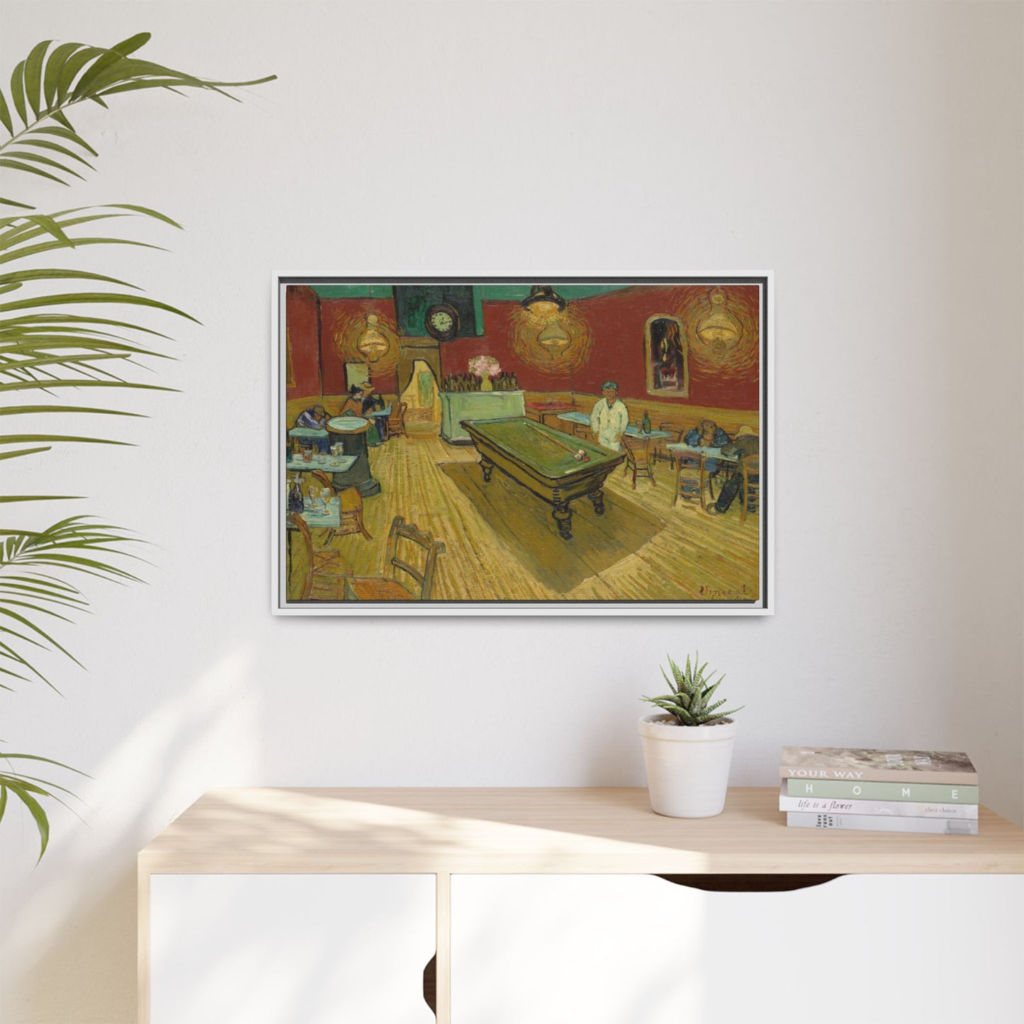Van Gogh, Vincent - The Night Cafe (1888) - Matte Canvas, Framed