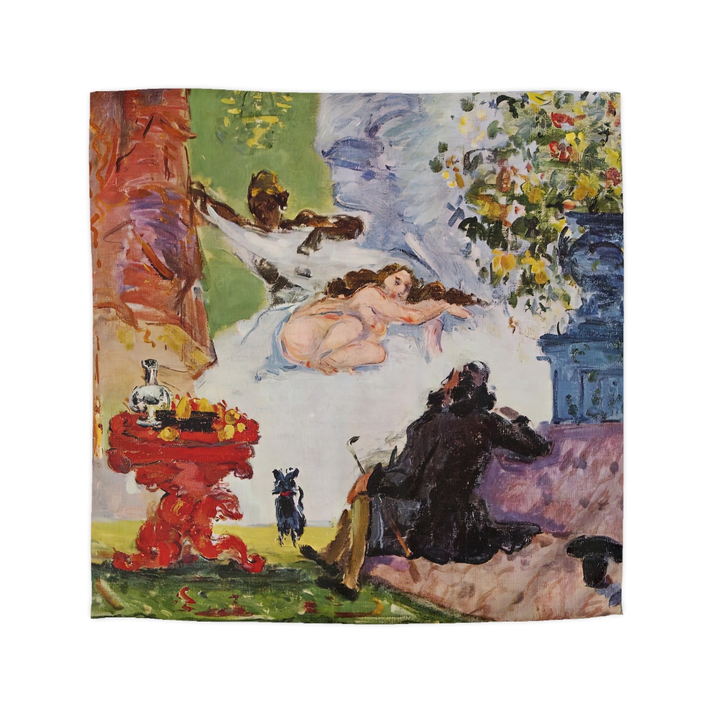 Cézanne, Paul - A Modern Olympia (1874) - Microfiber Duvet Cover