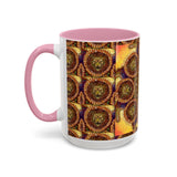 Lion Summer Mandala - Colorful Accent Mugs