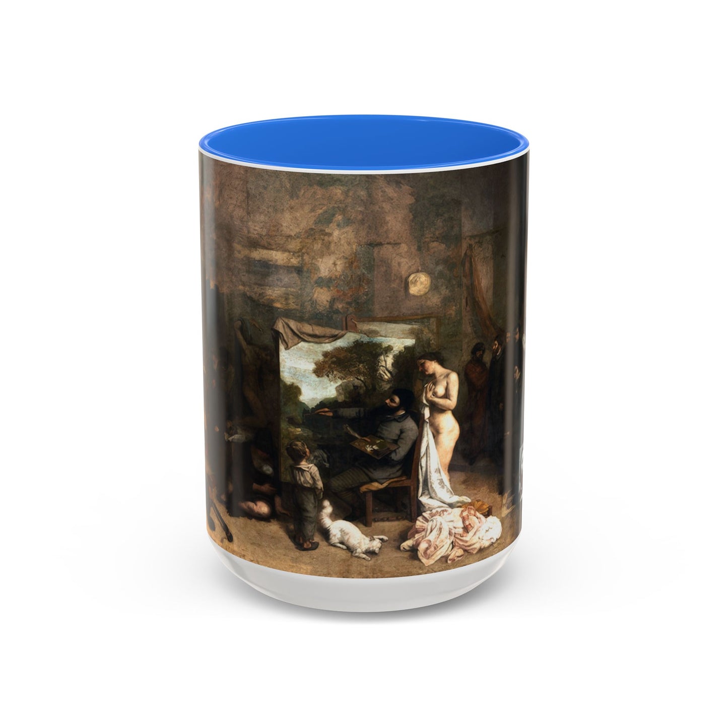 Courbet, Gustave - The Painter’s Studio (1855) - Colorful Accent Mugs