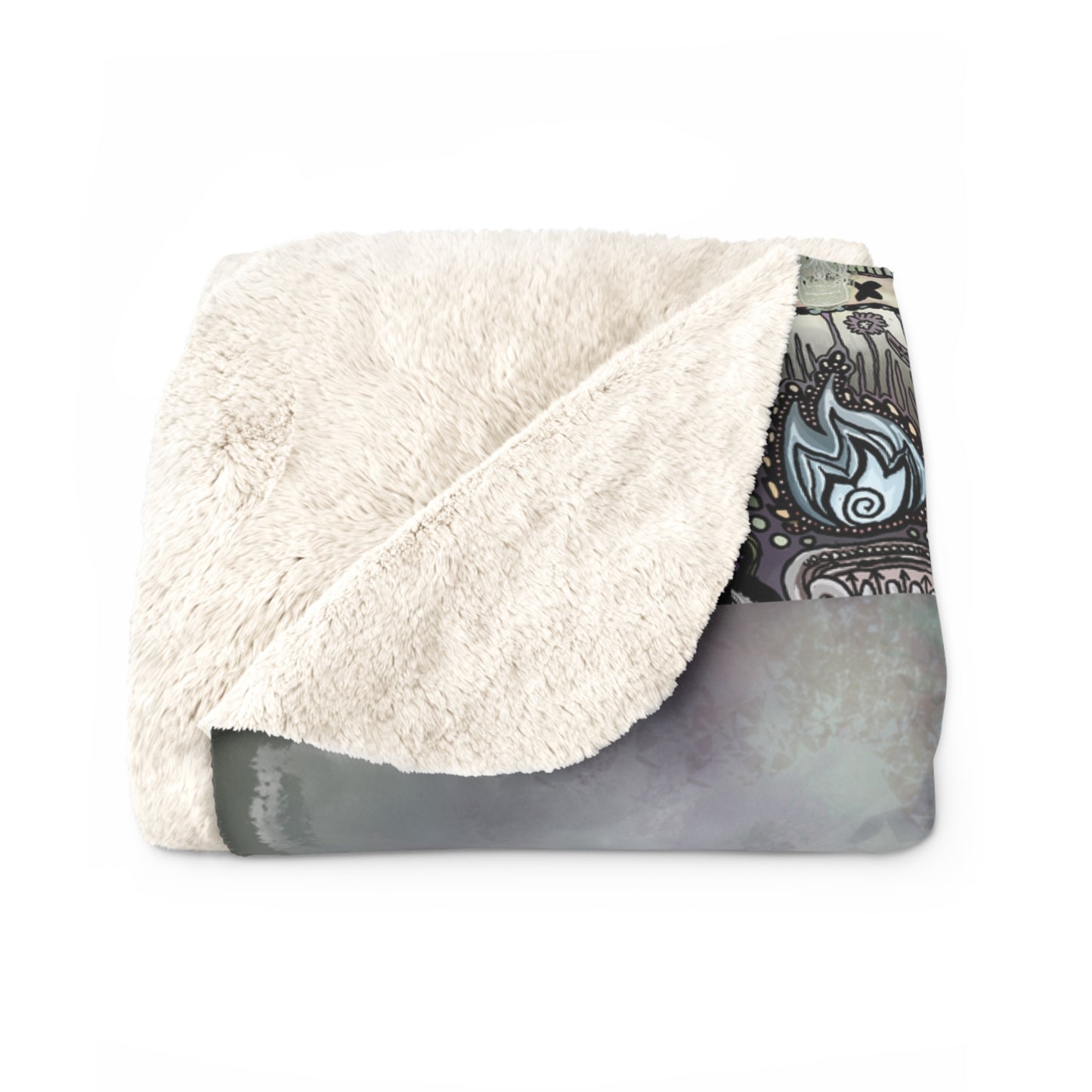 Pacio, Adam - Memento Mori Mandala - Sherpa Fleece Blanket