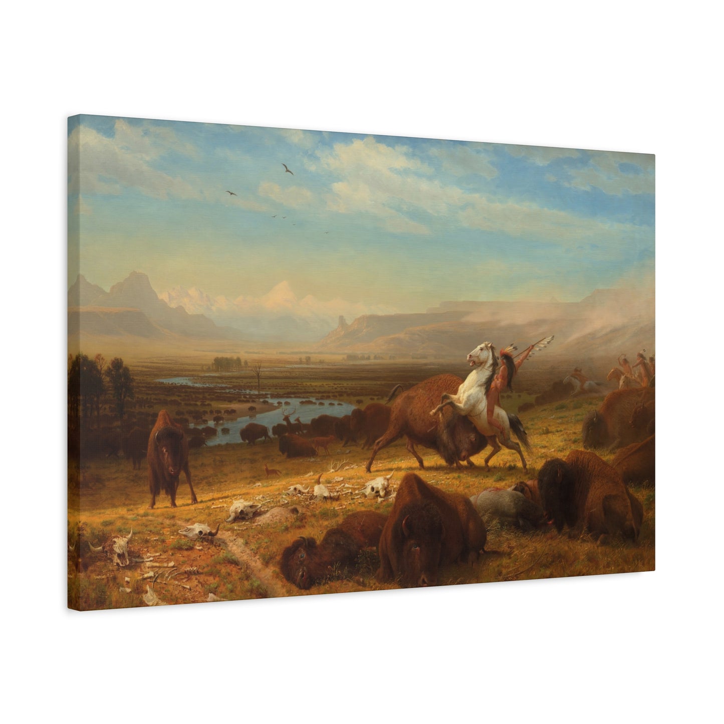 Bierstadt, Albert - The Last of the Buffalo  (1888) - Canvas Block, unframed