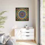 Emerald Arrows Mandala - Framed Canvas