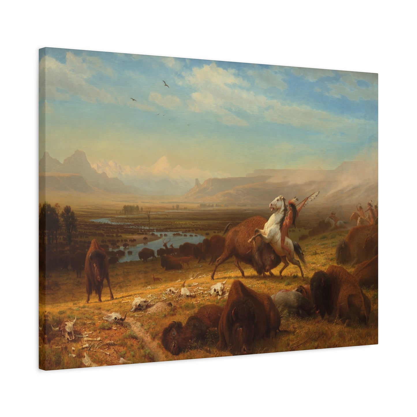 Bierstadt, Albert - The Last of the Buffalo  (1888) - Canvas Block, unframed