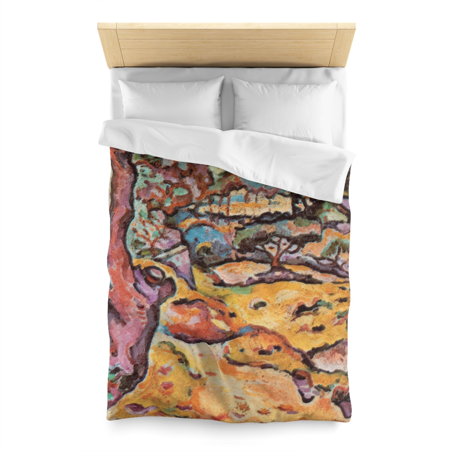 Braque, Georges - Olive Tree near L'Estaque (1906) - Microfiber Duvet Cover