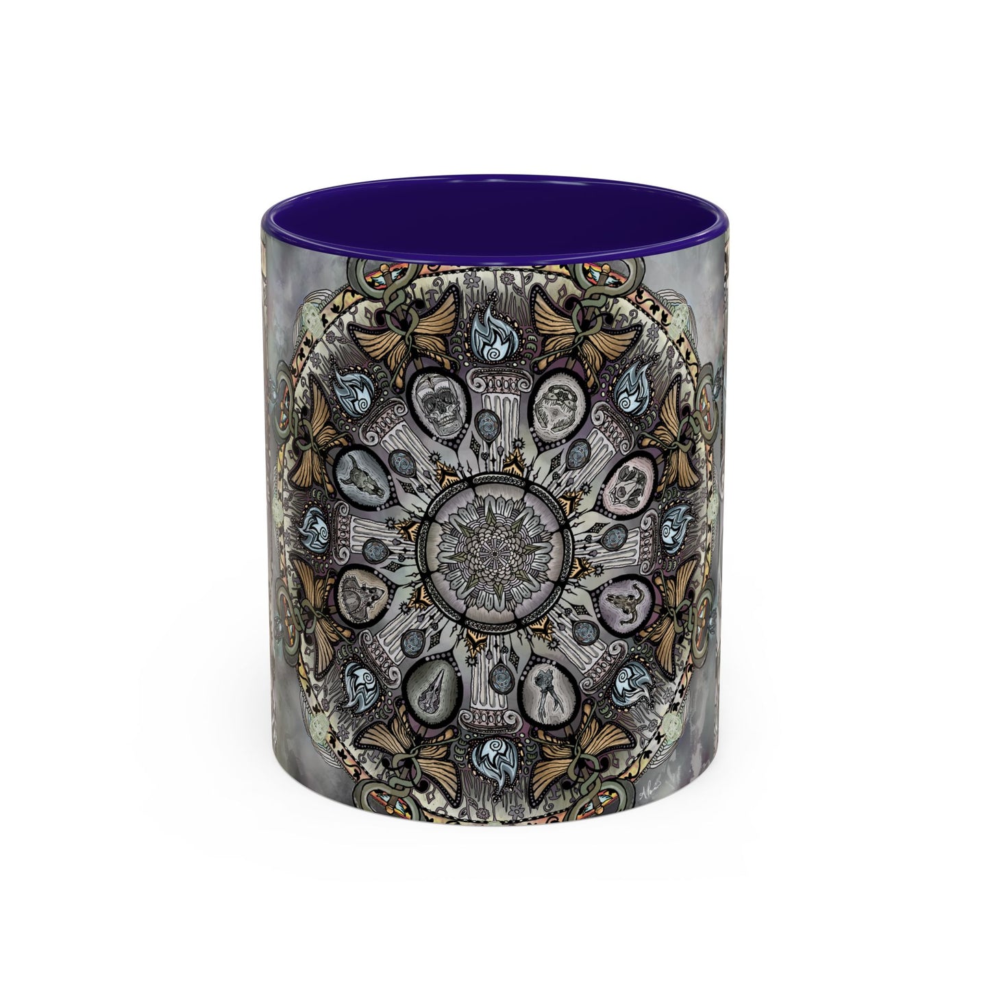Pacio, Adam - Memento Mori Mandala - Colorful Accent Mugs