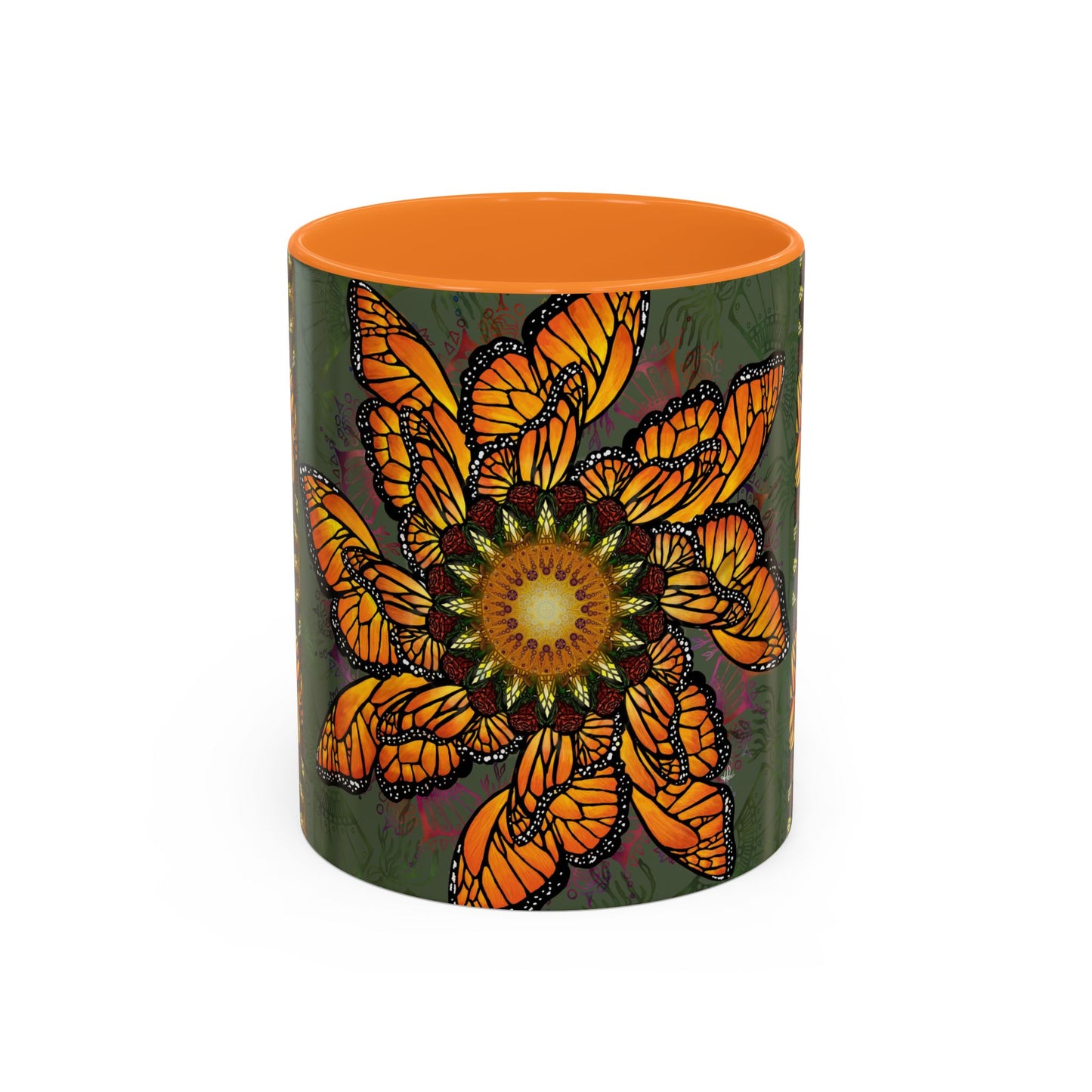 Pacio, Adam - Monarch Butterfly Mandala - Colorful Accent Mugs