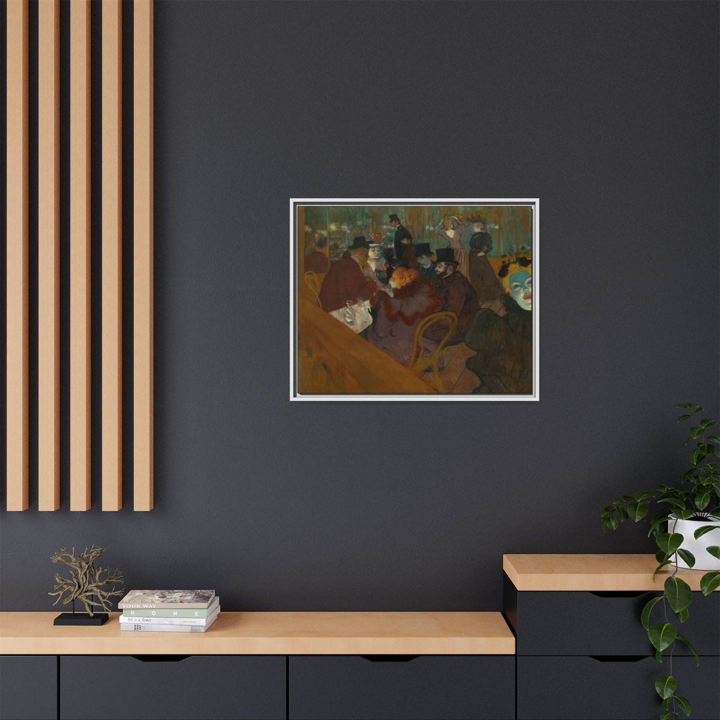 Toulouse-Lautrec, Henri - At the Moulin Rouge (1892) - Matte Canvas, Framed