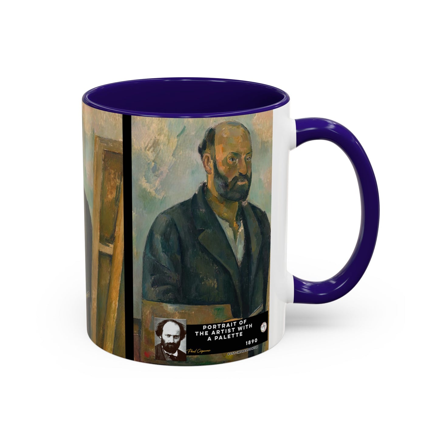 Cézanne, Paul - Portrait of the Artist with a Palette (1890) - Colorful Accent Mugs