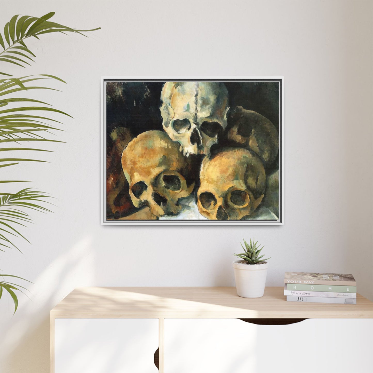 Cézanne, Paul - Pyramid of Skulls (1901) - Matte Canvas, Framed
