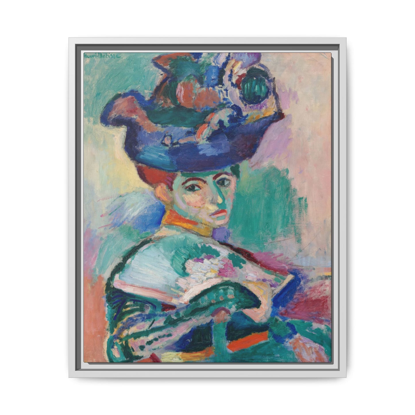 Matisse, Henri - Woman with a Hat (1905) - Matte Canvas, Framed